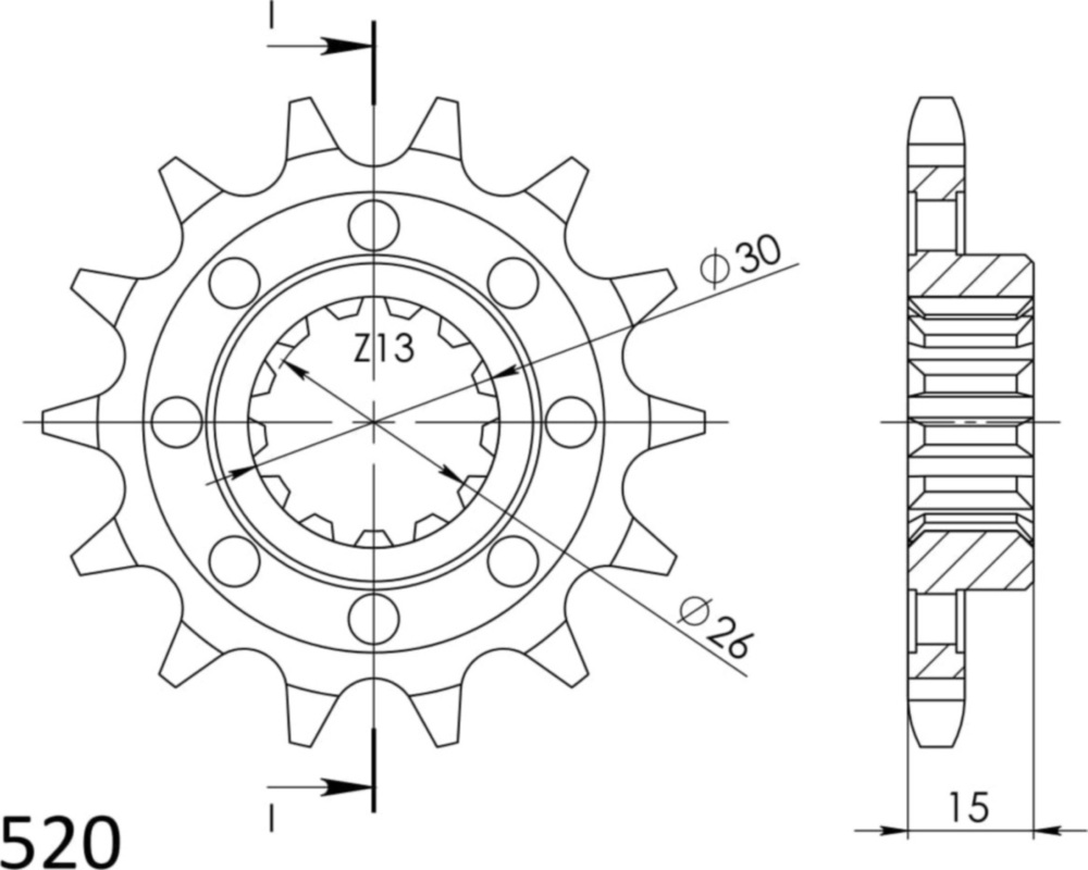 Ritzel Supersprox 520/15Z 61801-15