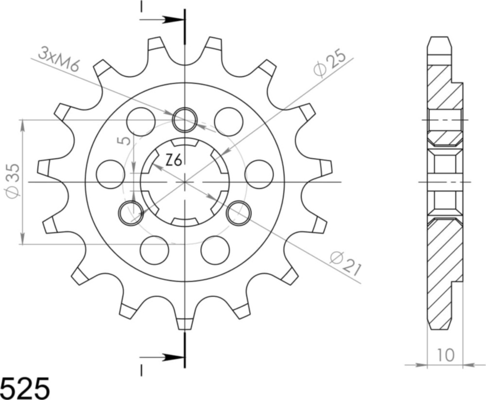 Ritzel Supersprox 525/15Z 22602-15