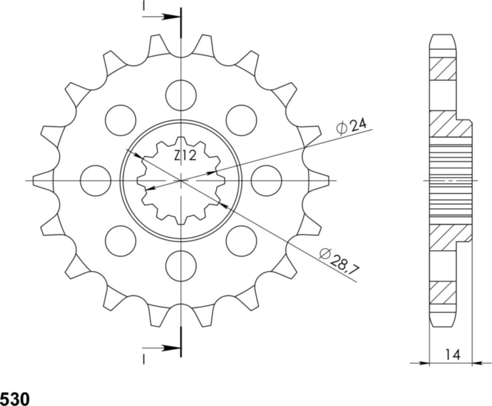 Ritzel Supersprox 530/17Z 24900-17