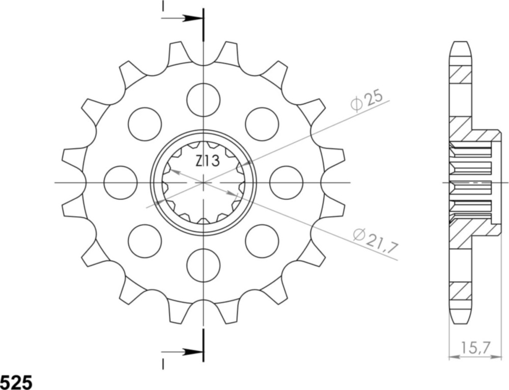 Ritzel Supersprox 525/15Z 24508-15