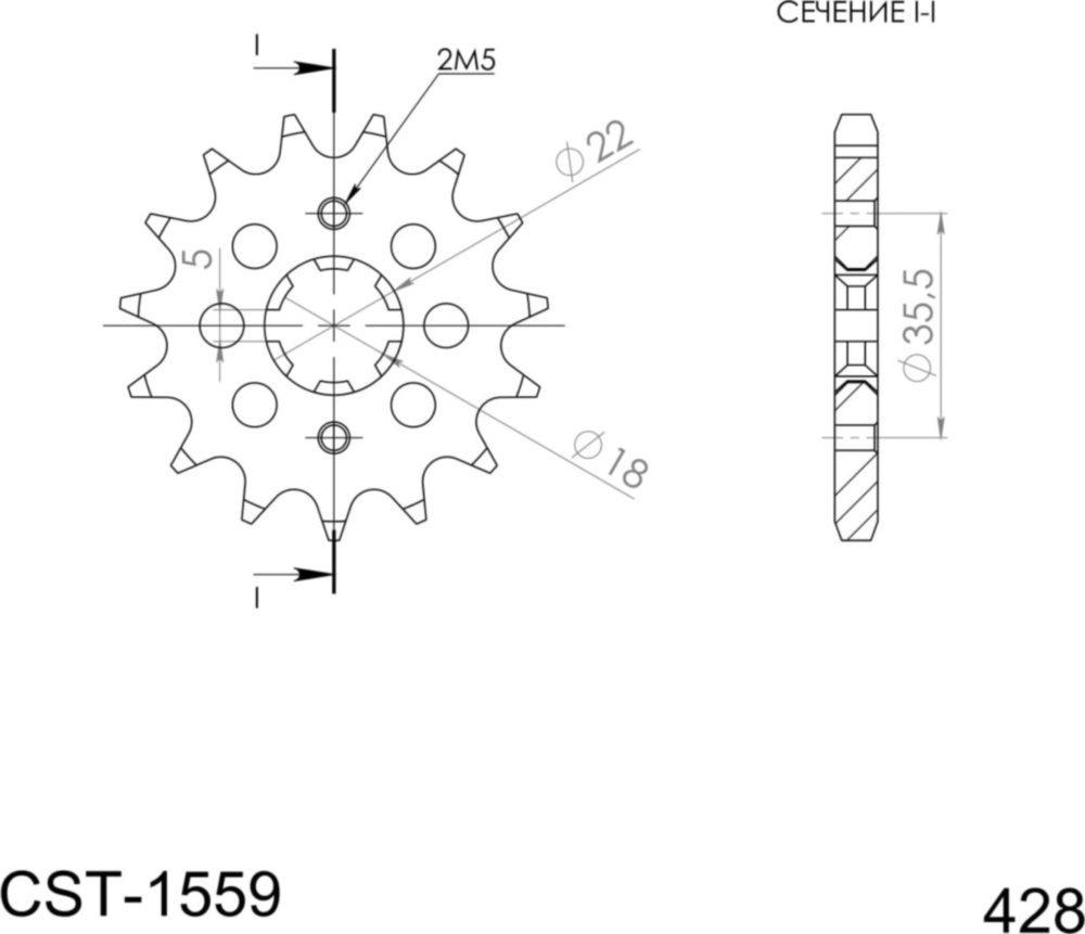Ritzel Supersprox 428/14Z 21305-14