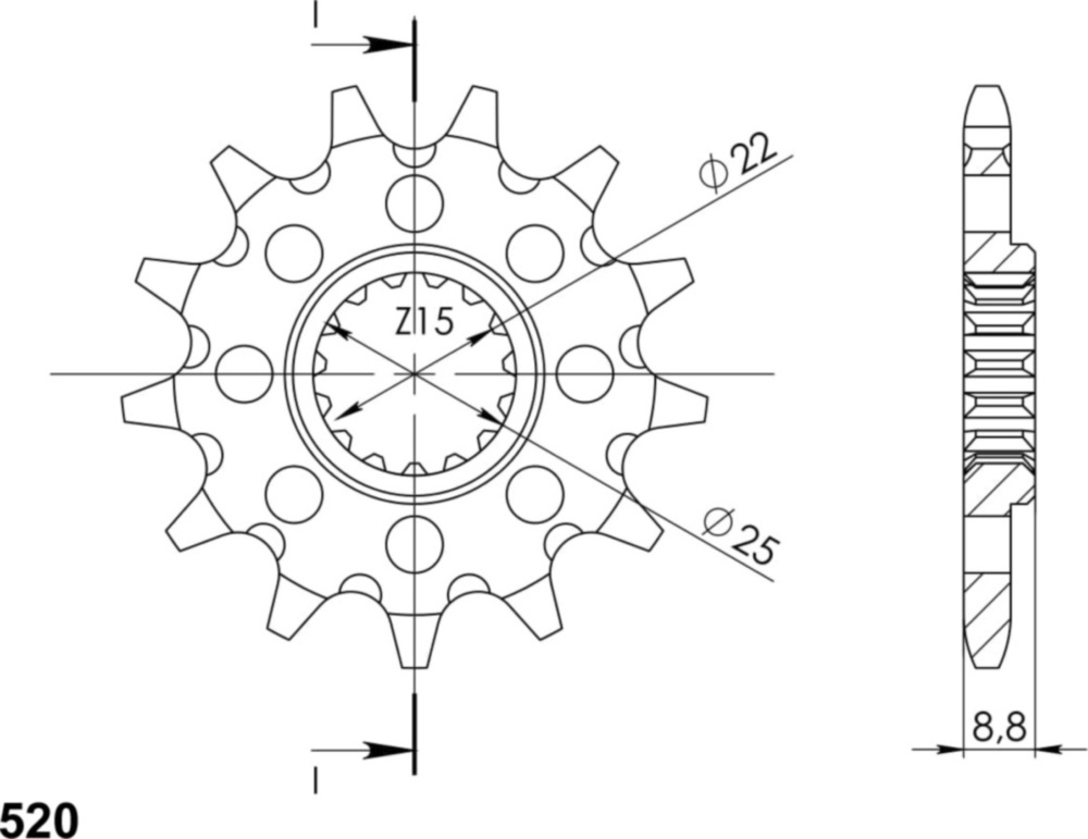 Ritzel Supersprox 520/16Z 73301-16