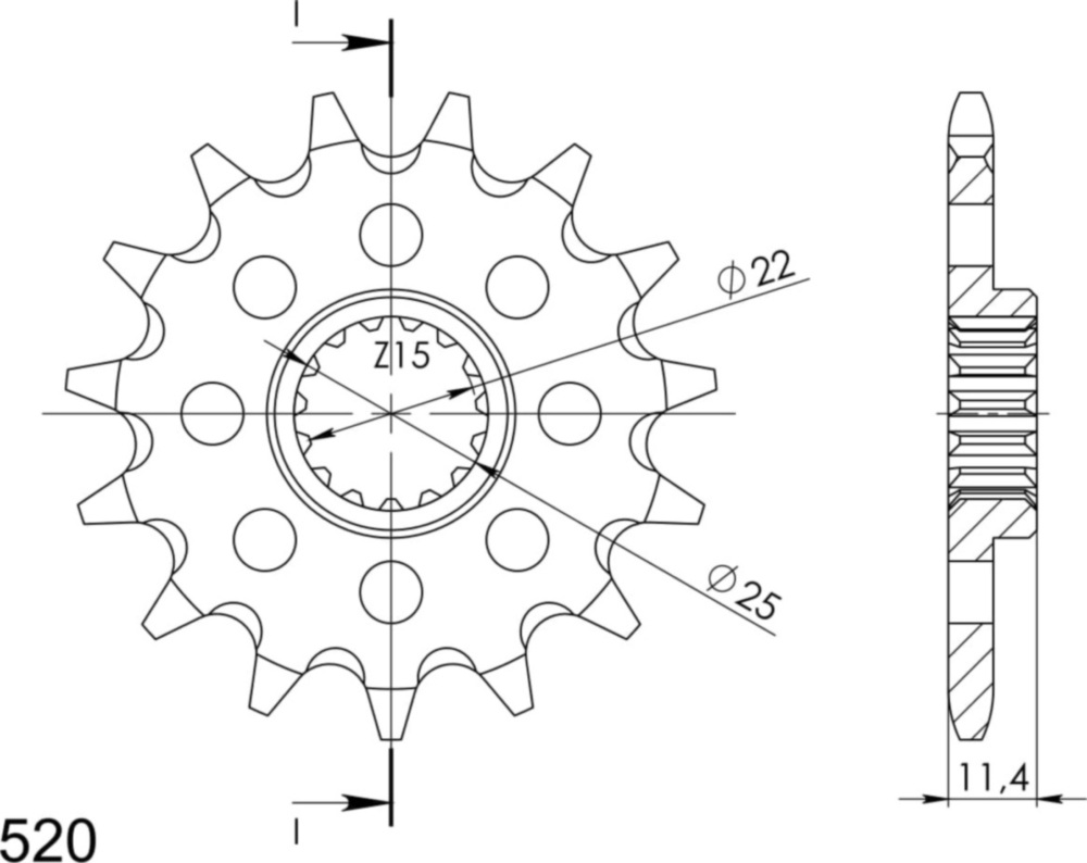 Ritzel Supersprox 520/15Z 73303-15