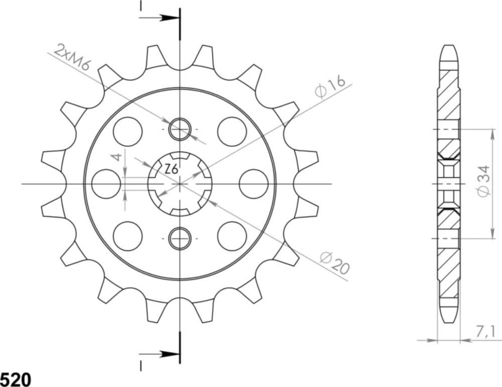 Ritzel Supersprox 520/15Z 73205-15