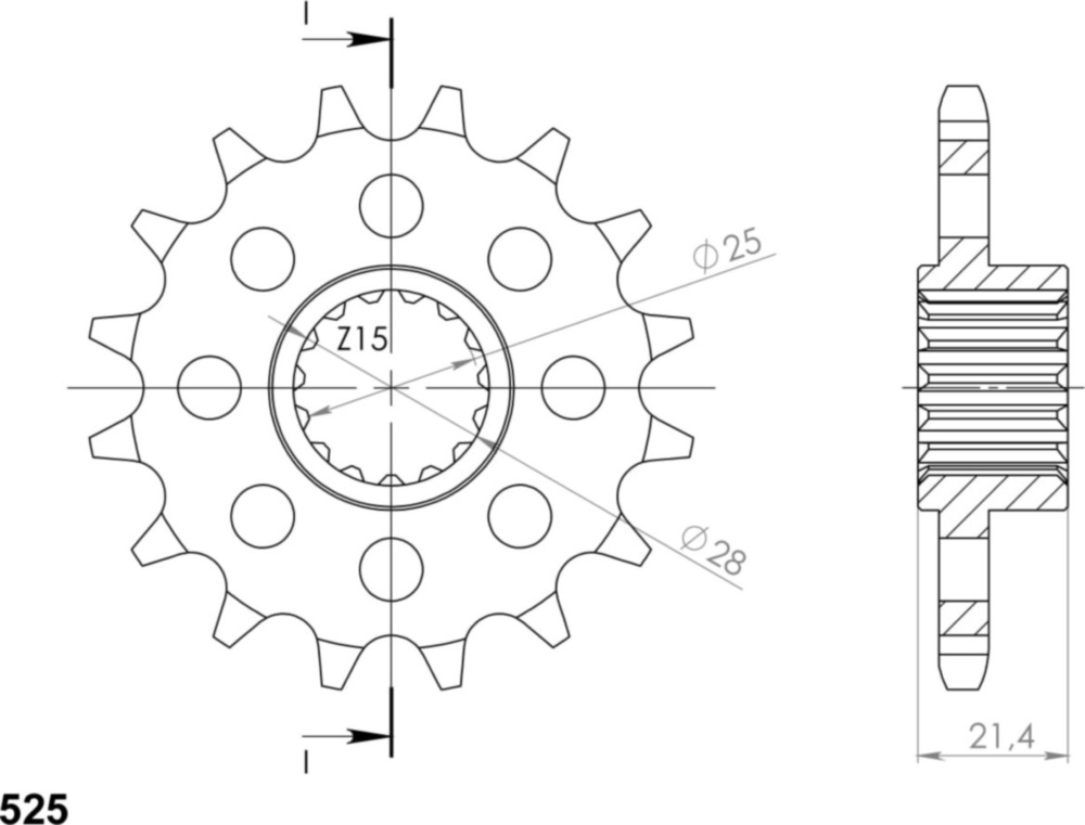Ritzel Supersprox 525/17Z 61602-17