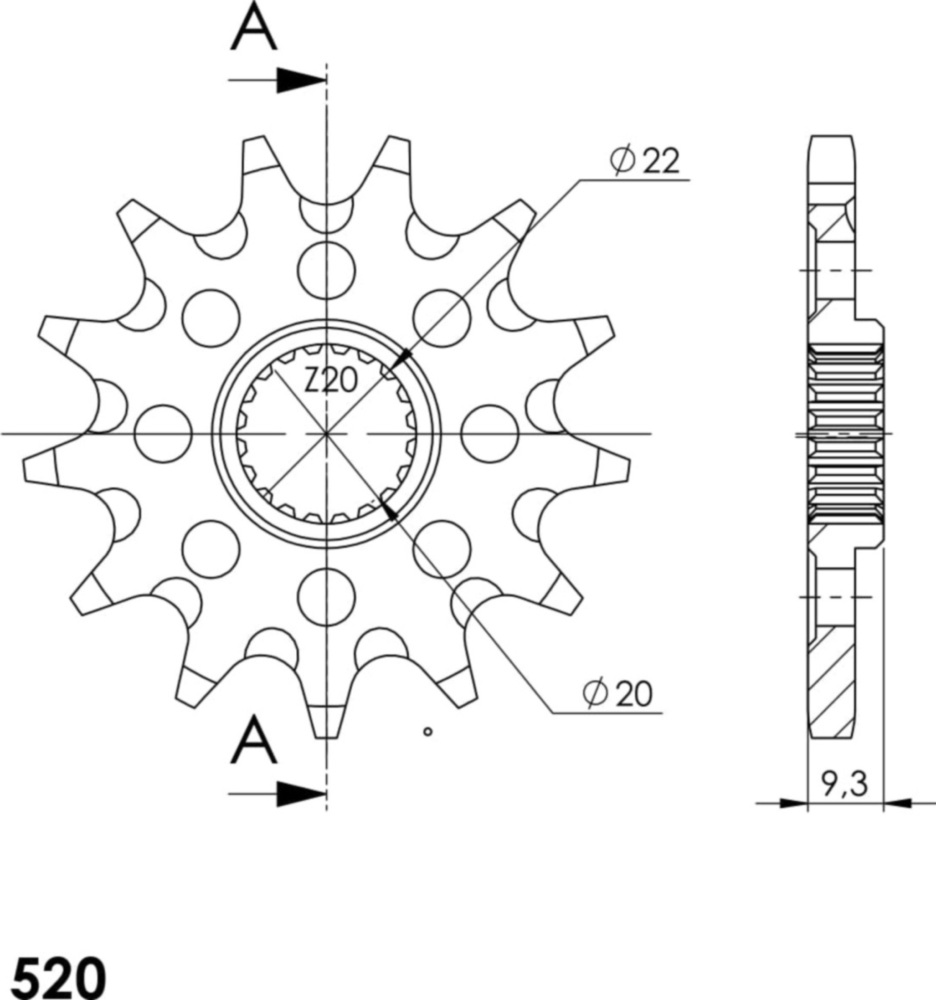 Ritzel Supersprox 520/13Z 24311-13