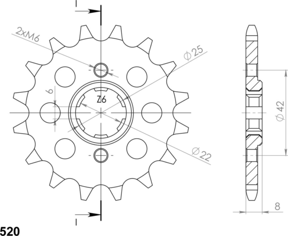 Ritzel Supersprox 520/14Z 20281-14