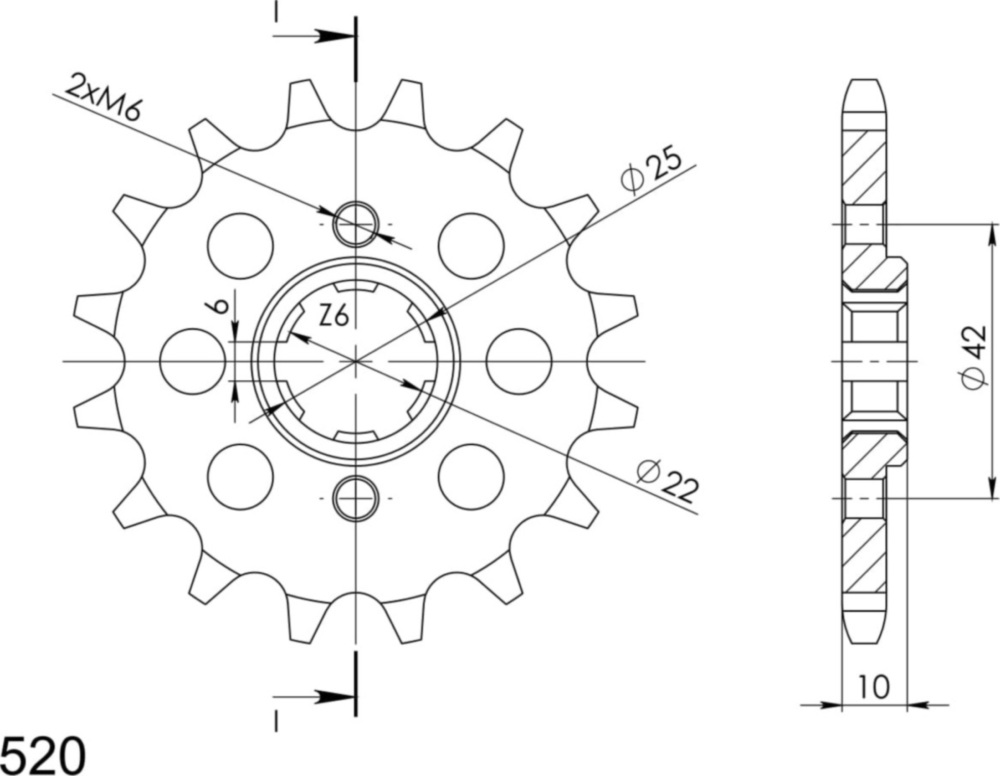 Ritzel Supersprox 520/14Z 20500-14