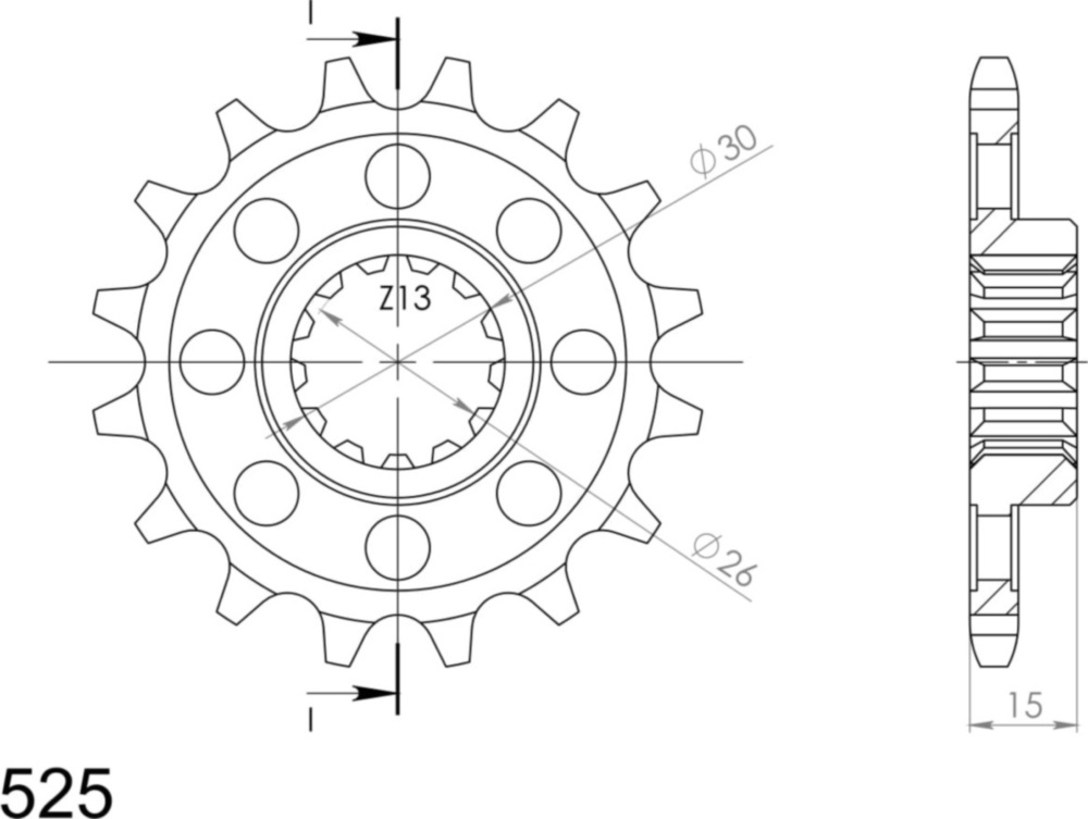 Ritzel Supersprox 525/17Z 61800-17