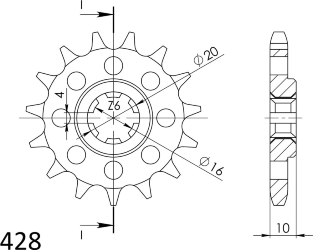 Ritzel Supersprox 428/15Z 22205-15