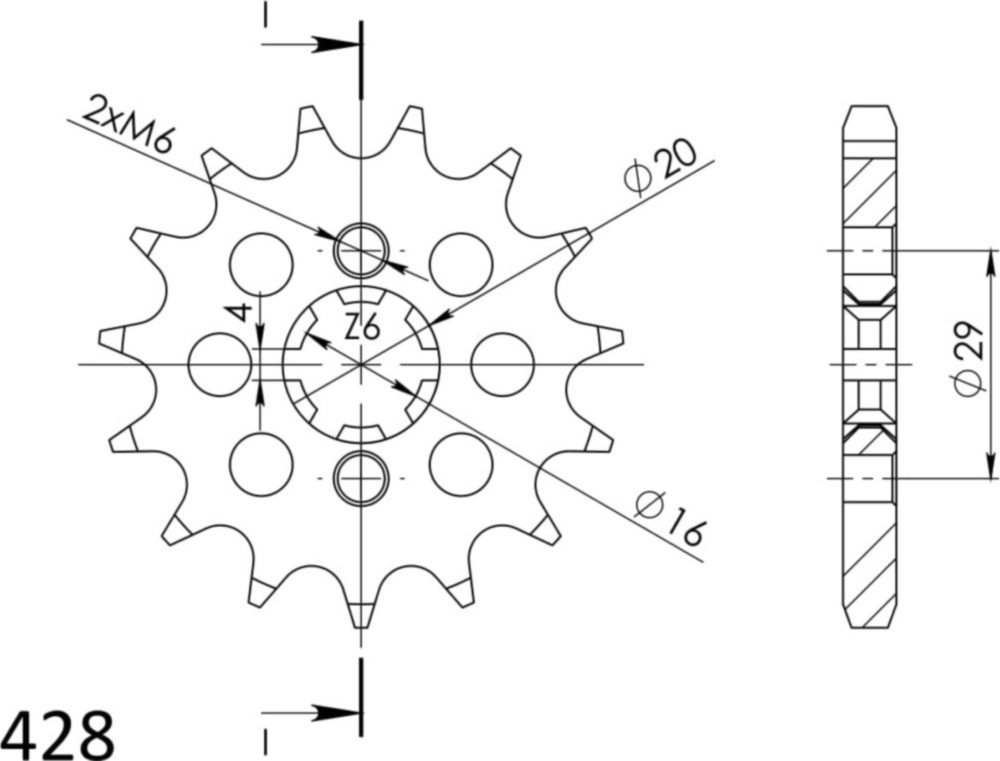Ritzel Supersprox 428/15Z 33201-15