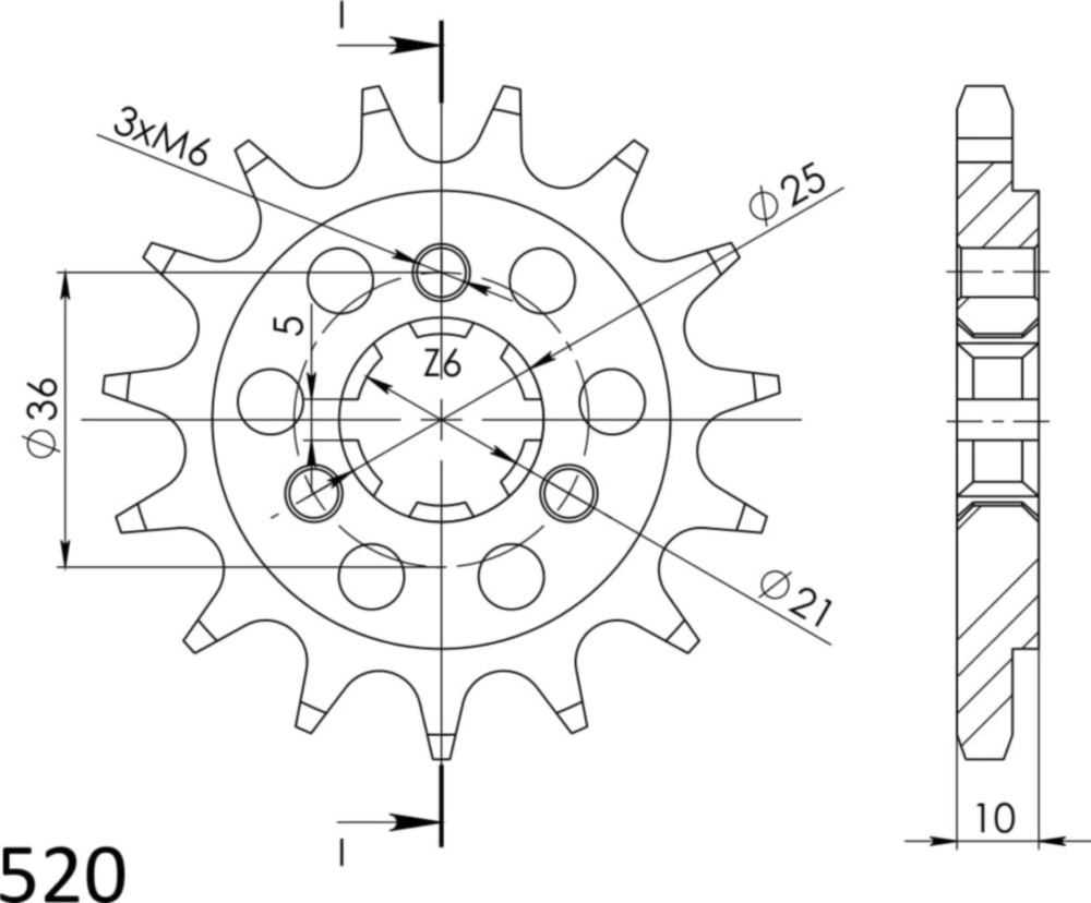 Ritzel Supersprox 520/15Z 22600-15