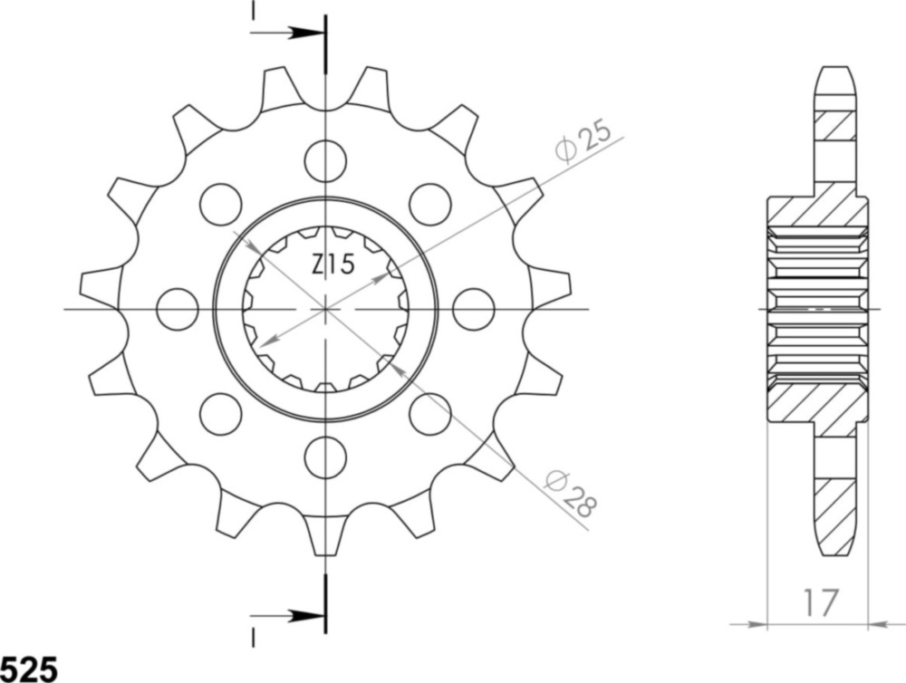 Ritzel Supersprox 525/15Z 52615-15