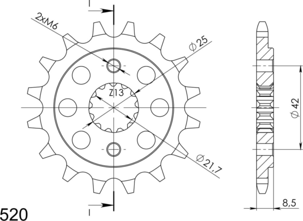 Ritzel Supersprox 520/16Z 24501-16