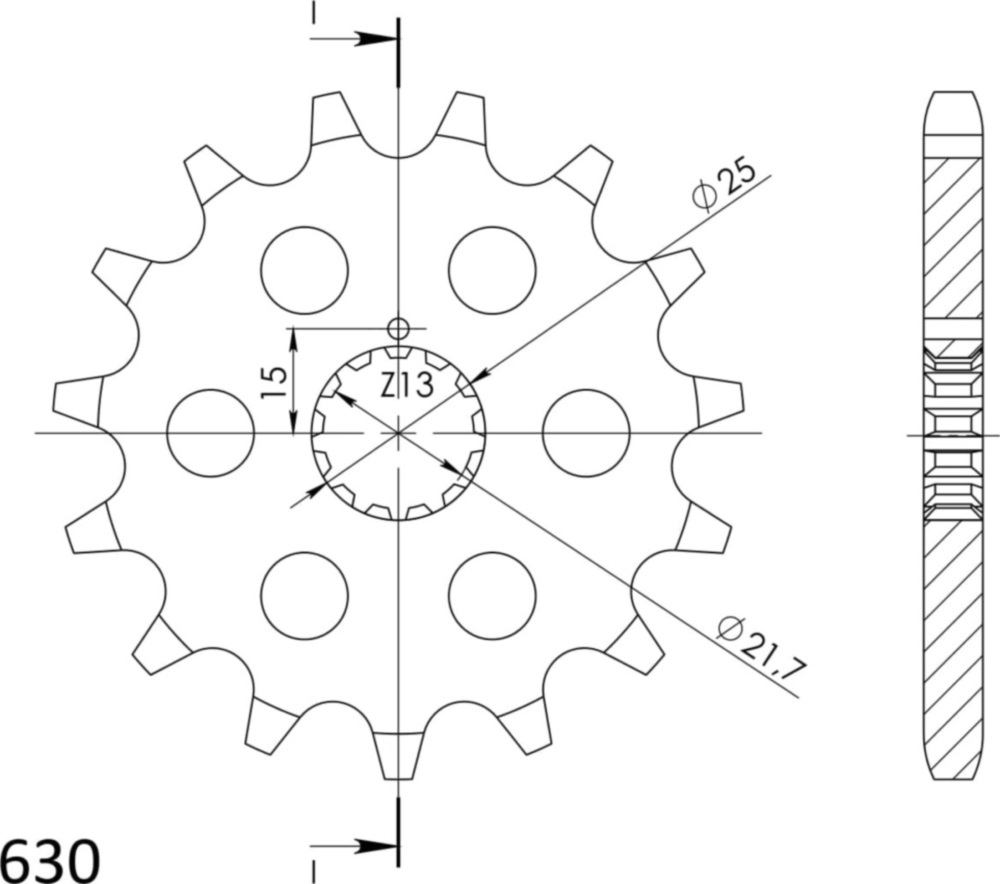 Ritzel Supersprox 630/14Z 33600-14
