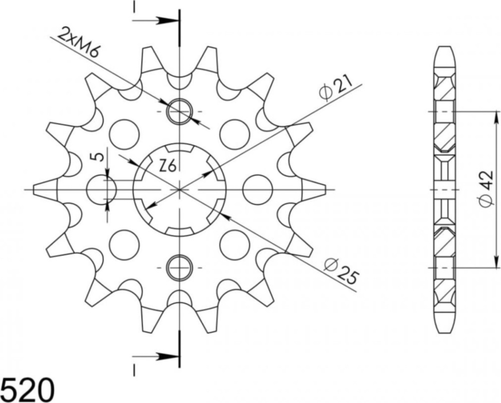Ritzel Supersprox 520/15Z 30300-15
