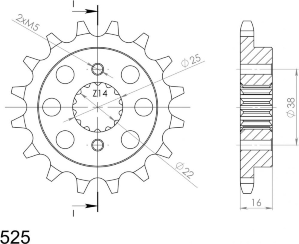 Ritzel Supersprox 525/15Z 52608-15