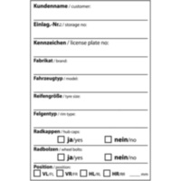 Reifeneinlagerungs-Aufkleber