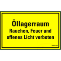 KLEBESCHILD OELLAGERRAUM