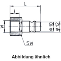 Stecknippel Stahl IG 1/2 Zoll