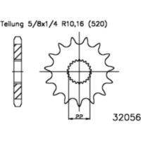 Zahnrad Ritzel 12Z Teilung 520 503205612