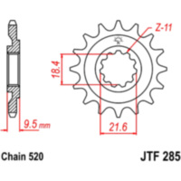 Zahnrad Ritzel 14Z Teilung 520 JTF28514