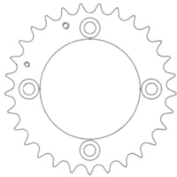 Kettenblatt Kettenrad 29Z Teilung 520 schwarz