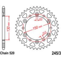 Kettenblatt Kettenrad 42Z Teilung 520 JTR245342