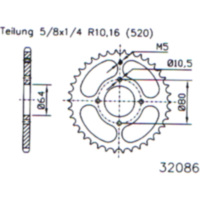 Kettenblatt Kettenrad 28Z Teilung 520 schwarz 503208628
