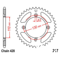 Kettenblatt Kettenrad 49Z Teilung 428