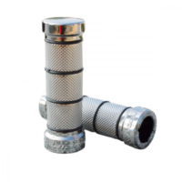 Lenkergriffe Griffgummi alu/chrom