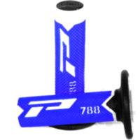 Lenkergriffe Griffgummi wei&szlig;/blau/schwarz