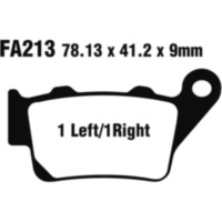 Bremsbel&auml;ge Bremsklotz Sinter HH Scooter EBC SFA213HH