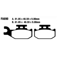Bremsbel&auml;ge Bremsklotz Sinter R EBC FA690R