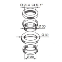 Lenkkopflager Satz 6042