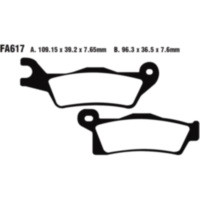 Bremsbel&auml;ge Bremsklotz Sinter R EBC FA617R