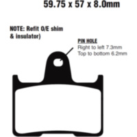 Bremsbel&auml;ge Bremsklotz Semi-Sinter V EBC FA254V