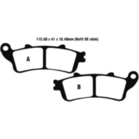 Bremsbel&auml;ge Bremsklotz Semi-Sinter V EBC FA2612V