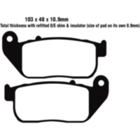 Bremsbel&auml;ge Bremsklotz Semi-Sinter V EBC FA381V