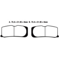 Bremsbel&auml;ge Bremsklotz Semi-Sinter V EBC FA474V