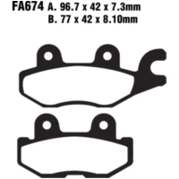 Bremsbel&auml;ge Bremsklotz Standard EBC FA674TT