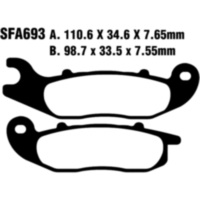 Bremsbel&auml;ge Bremsklotz Carbon Scooter EBC SFAC693