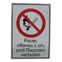 Schild Feuer- Licht - Rauchen verboten