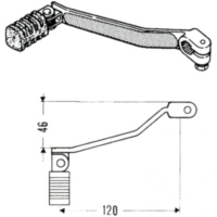 Fussschalthebel schwarz