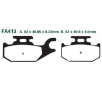 Bremsbel&auml;ge Bremsklotz Carbon Scooter EBC SFAC413