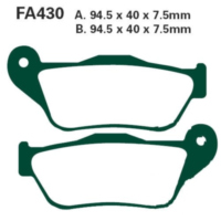 Bremsbel&auml;ge Bremsklotz Carbon Scooter EBC SFAC430