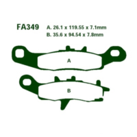 Bremsbel&auml;ge Bremsklotz Sinter R EBC FA349R