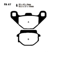 Bremsbel&auml;ge Bremsklotz Carbon Scooter EBC SFAC067