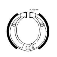 Bremsbacken ohne Feder EBC H338