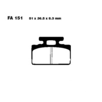 Bremsbel&auml;ge Bremsklotz Carbon Scooter EBC SFAC151